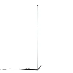 Vloerlamp zwart incl. LED met RGB en afstandsbediening - Carla