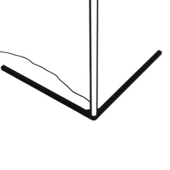 Vloerlamp zwart incl. LED met RGB en afstandsbediening - Carla