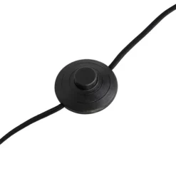 Vloerlamp zwart kap luipaard dessin 40 cm - Simplo