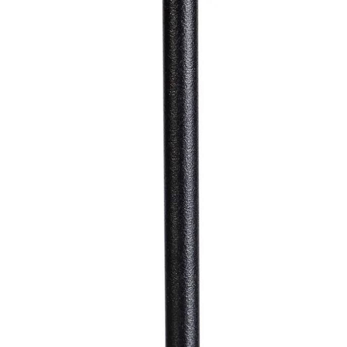 Vloerlamp zwart kap luipaard dessin 40 cm - Parte