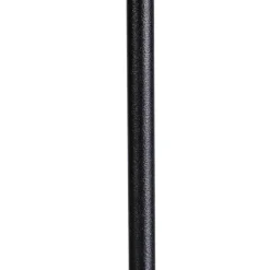 Vloerlamp zwart kap pauw dessin rood 40 cm - Parte