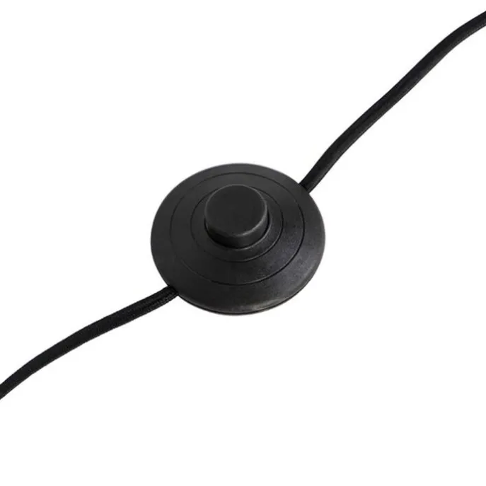 Vloerlamp zwart kap pauw dessin rood 40 cm- Simplo