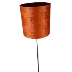 Vloerlamp zwart kap rood 40 cm verstelbaar - Parte