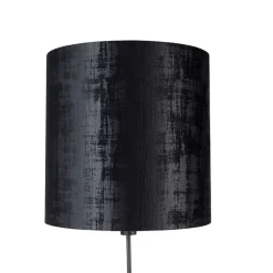 Vloerlamp zwart kap zwart 40 cm verstelbaar - Parte