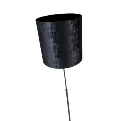 Vloerlamp zwart kap zwart 40 cm verstelbaar - Parte