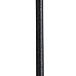 Vloerlamp zwart kap zwart 40 cm verstelbaar - Parte