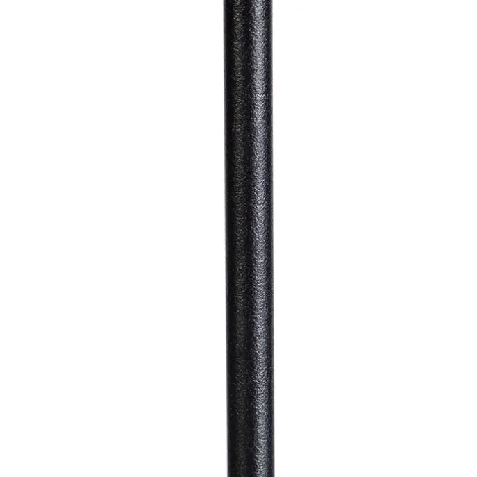 Vloerlamp zwart kap zwart 40 cm verstelbaar - Parte