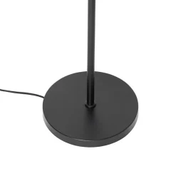 Vloerlamp zwart met goud met smoke glas 2-lichts - Zuzanna