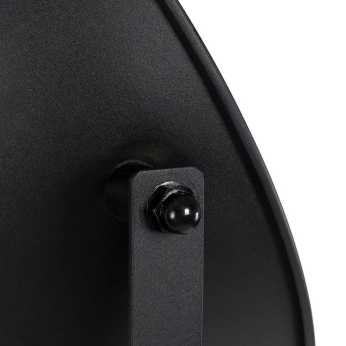 Vloerlamp zwart met goud 35 cm verstelbaar - Magnax