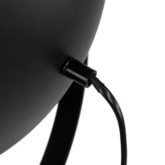 Vloerlamp zwart met goud 35 cm verstelbaar - Magnax