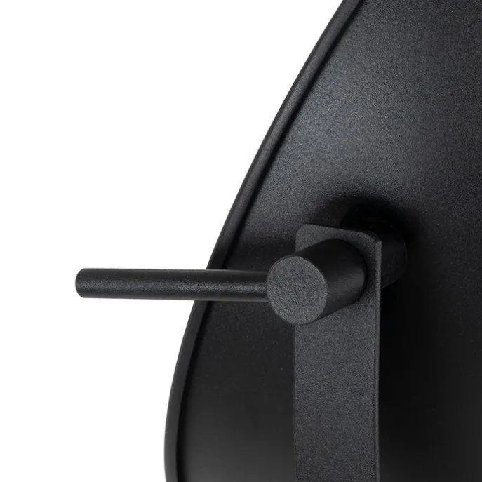 Vloerlamp zwart met goud 35 cm verstelbaar - Magnax