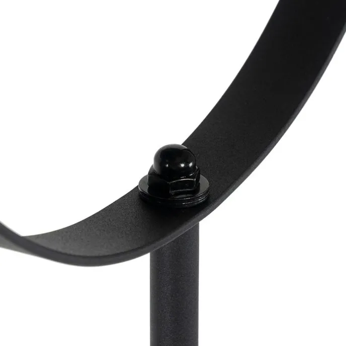 Vloerlamp zwart met goud 35 cm verstelbaar - Magnax