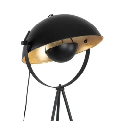 Vloerlamp zwart met goud 42 cm verstelbaar tripod - Magnax