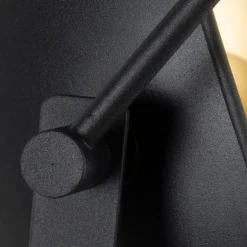 Vloerlamp zwart met goud 42 cm verstelbaar tripod - Magnax