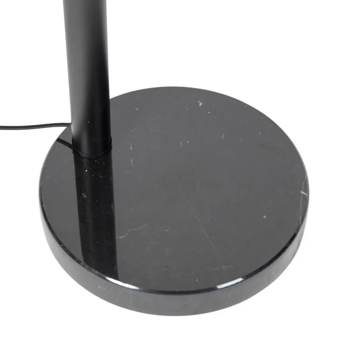 Vloerlamp zwart met goud met smoke glas 5-lichts - Zuzanna