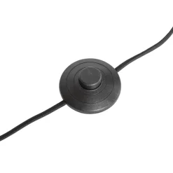 Vloerlamp zwart met goud met smoke glas 5-lichts - Zuzanna