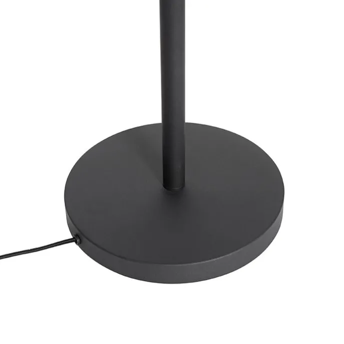 Vloerlamp zwart met gouden binnenkant en leeslamp - Jelena