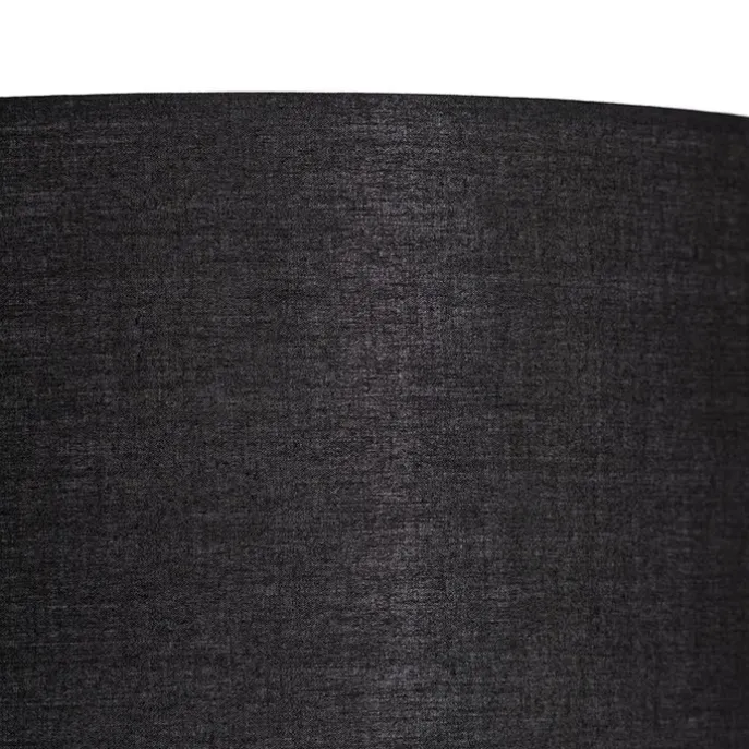 Vloerlamp zwart met gouden binnenkant en leeslamp - Jelena