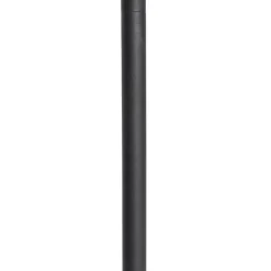 Vloerlamp zwart met gouden binnenkant en leeslamp - Jelena