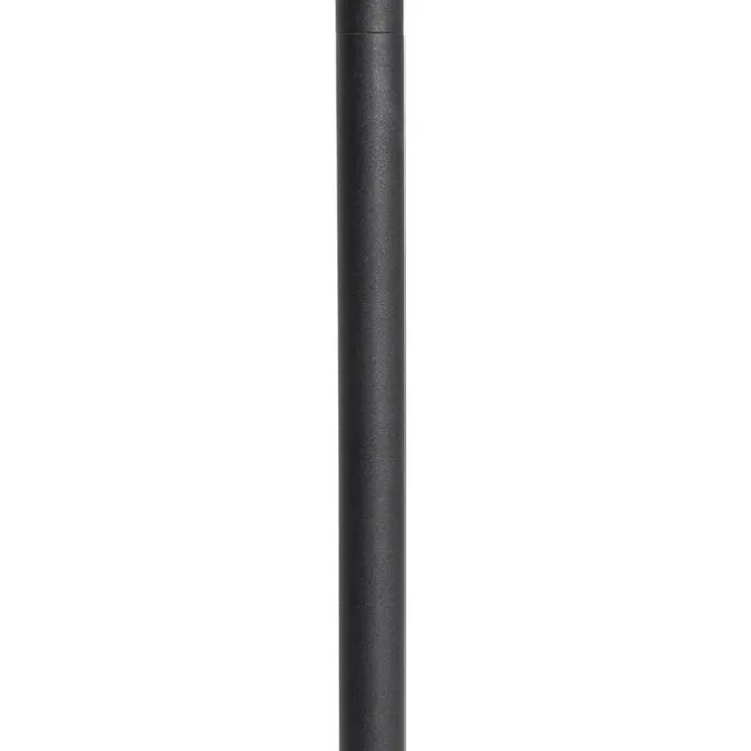 Vloerlamp zwart met gouden binnenkant en leeslamp - Jelena