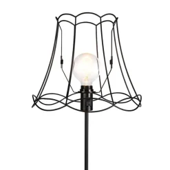 Vloerlamp zwart met Granny Frame 35 cm verstelbaar - Parte