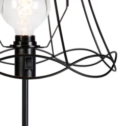 Vloerlamp zwart met Granny Frame 35 cm verstelbaar - Parte