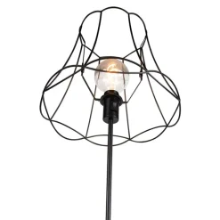 Vloerlamp zwart met Granny Frame 35 cm verstelbaar - Parte