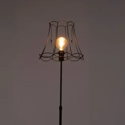 Vloerlamp zwart met Granny Frame 35 cm verstelbaar - Parte