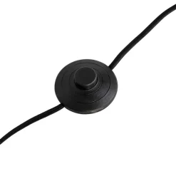 Vloerlamp zwart met kap lichtgrijs 50 cm - Simplo