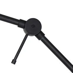 Vloerlamp zwart met kap lichtgrijs 50 cm verstelbaar - Editor