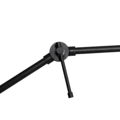 Vloerlamp zwart met kap lichtbruin 50 cm verstelbaar - Editor