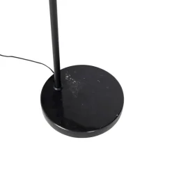 Vloerlamp zwart met kap lichtbruin 50 cm verstelbaar - Editor