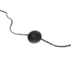 Vloerlamp zwart met kap lichtbruin 50 cm verstelbaar - Editor