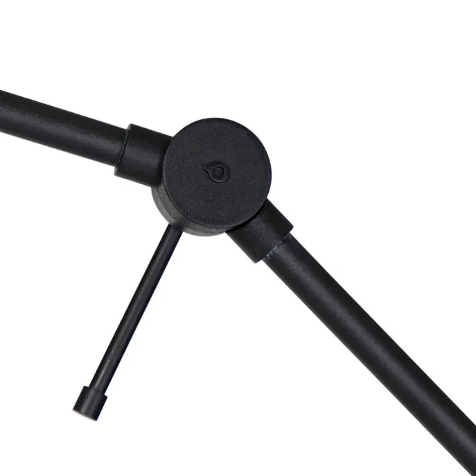 Vloerlamp zwart met kap lichtbruin 50 cm verstelbaar - Editor