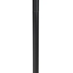 Vloerlamp zwart met kap wit 50 cm - Simplo