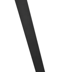 Vloerlamp zwart met kap zwart en gouden binnenkant - Ilse