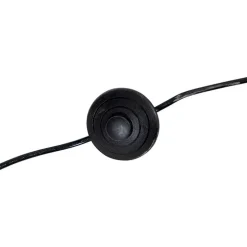 Vloerlamp zwart met kap zwart en gouden binnenkant - Ilse