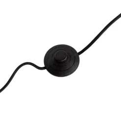 Vloerlamp zwart met koper 3-lichts - Mesh