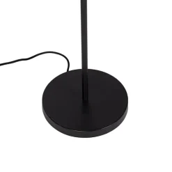 Vloerlamp zwart met koper 3-lichts - Mesh