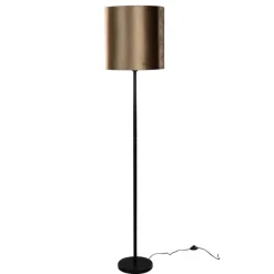 Vloerlamp zwart met velours kap brons 40cm - Simplo