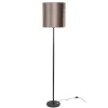 Vloerlamp zwart met velours kap bruin 40cm - Simplo