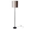 Vloerlamp zwart met velours kap taupe 50cm - Simplo