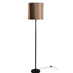 Vloerlamp zwart met velours kap krokodil 40cm - Simplo