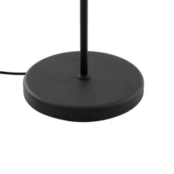 Vloerlamp zwart met zwarte kap en verstelbare leeslamp - Ladas