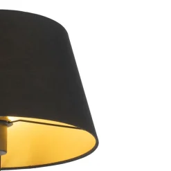 Vloerlamp zwart met zwarte kap en verstelbare arm - Ladas Deluxe