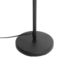 Vloerlamp zwart met zwarte kap en verstelbare arm - Ladas Deluxe