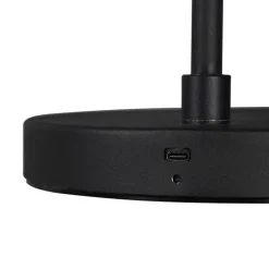 Vloerlamp zwart oplaadbaar incl. LED 4-staps dimbaar - Mateo