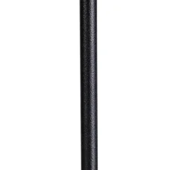 Vloerlamp zwart verstelbaar met kap lichtbruin 50 cm - Parte