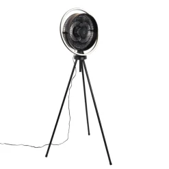 Vloerventilator tripod zwart incl. LED 3-staps dimbaar verstelbaar - Marleen