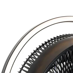 Vloerventilator tripod zwart incl. LED 3-staps dimbaar verstelbaar - Marleen